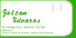zoltan udvaros business card